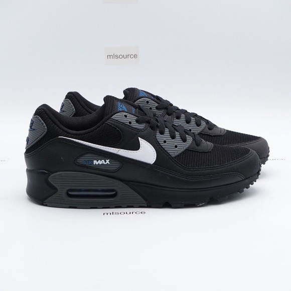 NEW Size 10 Men's Nike Air Max 90 J22 Sneakers DR0145-002 Black/White/Marina - Picture 3 of 9